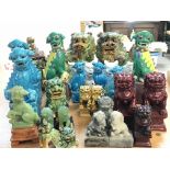 A Collection of Fo dogs ranging from 8-25cm tall.