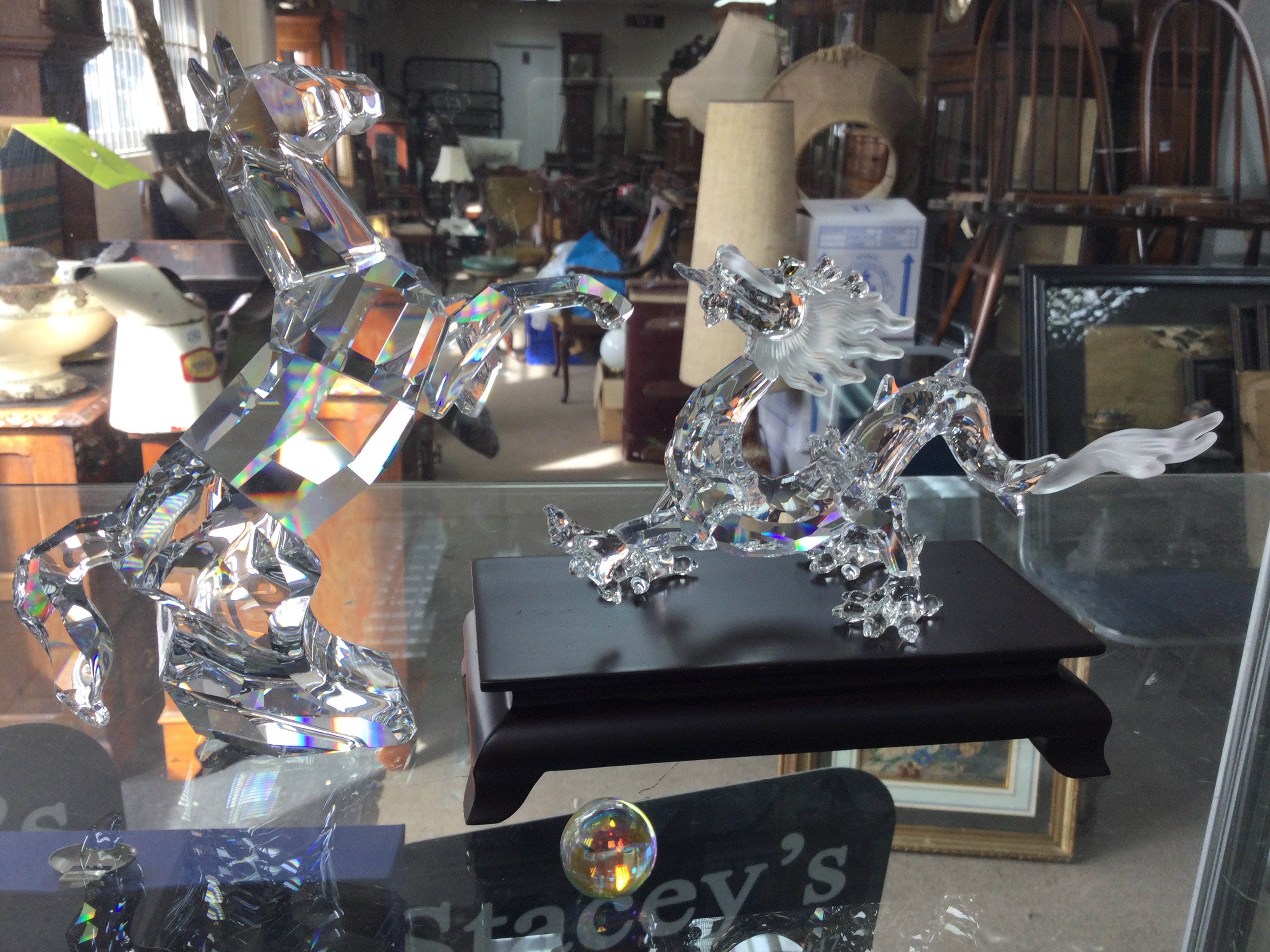 Two Swarovski figures including rearing horse and - Image 2 of 4