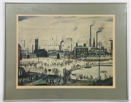 Laurence Stephen Lowry (1887-1976) An Industrial Town, pencil signed limited edition lithograph