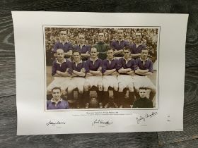 1948 Manchester United FA Cup Winners Signed Print