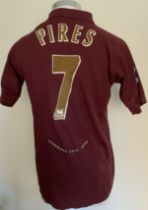 Pires Arsenal 2005 - 2006 Match Worn Football Shir