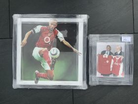 Arsenal Signed Framed Fooball Prints: Large limite