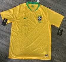 Cafu Brazil Signed Football Shirt: Genuine undedic