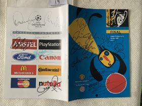 1999 Manchester United Champions League Final Sign