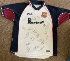 1999 - 2001 West Ham Signed Football Shirt: White