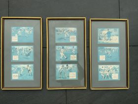 Cricket Signed + Framed Memorabilia: 3 very old ca