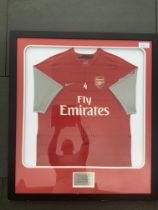 Fabregas Signed Framed Arsenal Football Top: Numbe