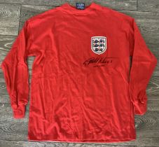 Geoff Hurst Signed 1966 England Football Shirt: Re