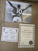 1966 World Cup Hurst + Peters Signed Wine Label: H