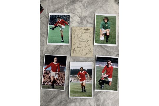 1970s Signed Manchester United Card: Autographs in - Image 2 of 2