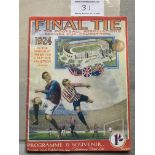 1924 FA Cup Final Football Programme: Aston Villa