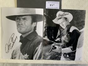 Clint Eastwood + Roy Rogers Signed Cowboy Photos: