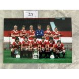 1977 Manchester United FA Cup Winners Signed Photo