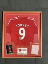 Torres Liverpool Signed Framed Football Shirt: Tor