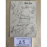 1970s Signed Manchester United Card: Autographs in