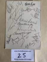 1970s Signed Manchester United Card: Autographs in