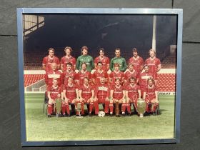 Liverpool 1984 Large Signed Framed Photo: 18 playe