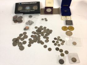 A collection of coinage including a number of earl