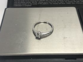 An 18ct white gold diamond solitaire ring, 0.33cts
