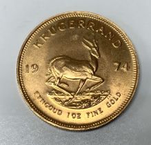 1974 1oz Gold Krugerrand Bullion Coin. (A)