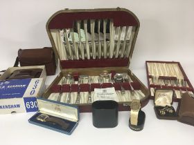 A canteen of silver plated cutlery maker Thomas Tu