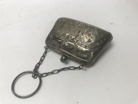 A hall marked silver purse. Approx 46.86 grams.