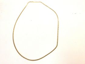 An 18ct gold chain. 6.85g and 52cm long.Postage A