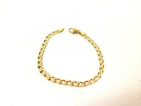 A 9ct gold Cuban link bracelet. 18cm length and 5.