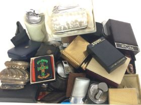 A large collection of various vintage lighters inc
