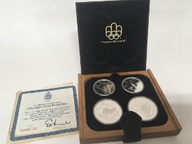 A cased set of silver proof 925 The Olympic Coin s