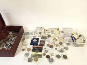 A collection of American coinage - tokens and roun