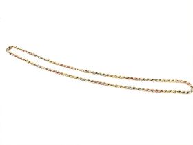 A 9ct gold rope chain , postage category A