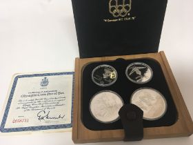 A cased set of silver proof 925 The Olympic Coin s