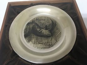 A silver 925 dish limited edition etched with a pi