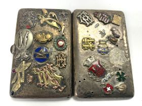 A Russian (St Petersburg) silver cigarette case wi