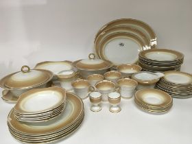 A Shelley Art Deco design porcelain dinner service