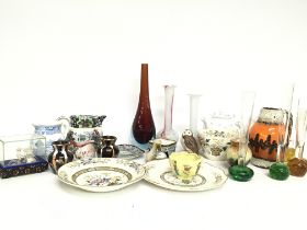 A collection of various porcelain items including