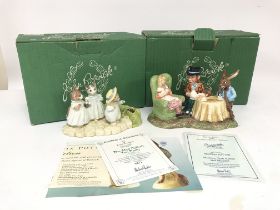 Boxed Beswick figure groups including Alice in Won