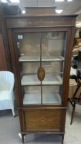 A small Edwardian display cabinet. 166 x 55x 30cM