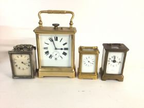 A collection of assorted carriage clocks. Not seen