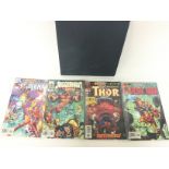 Four Marvel comics signed by various artists inclu