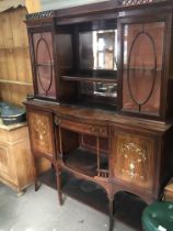 A Quality Edwardian rosewood display cabinet with