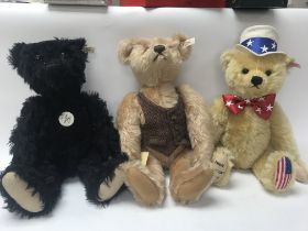 Five boxed Steiff bears, including a British colle