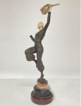 Paul Philippe French Art Deco spelter statue of a