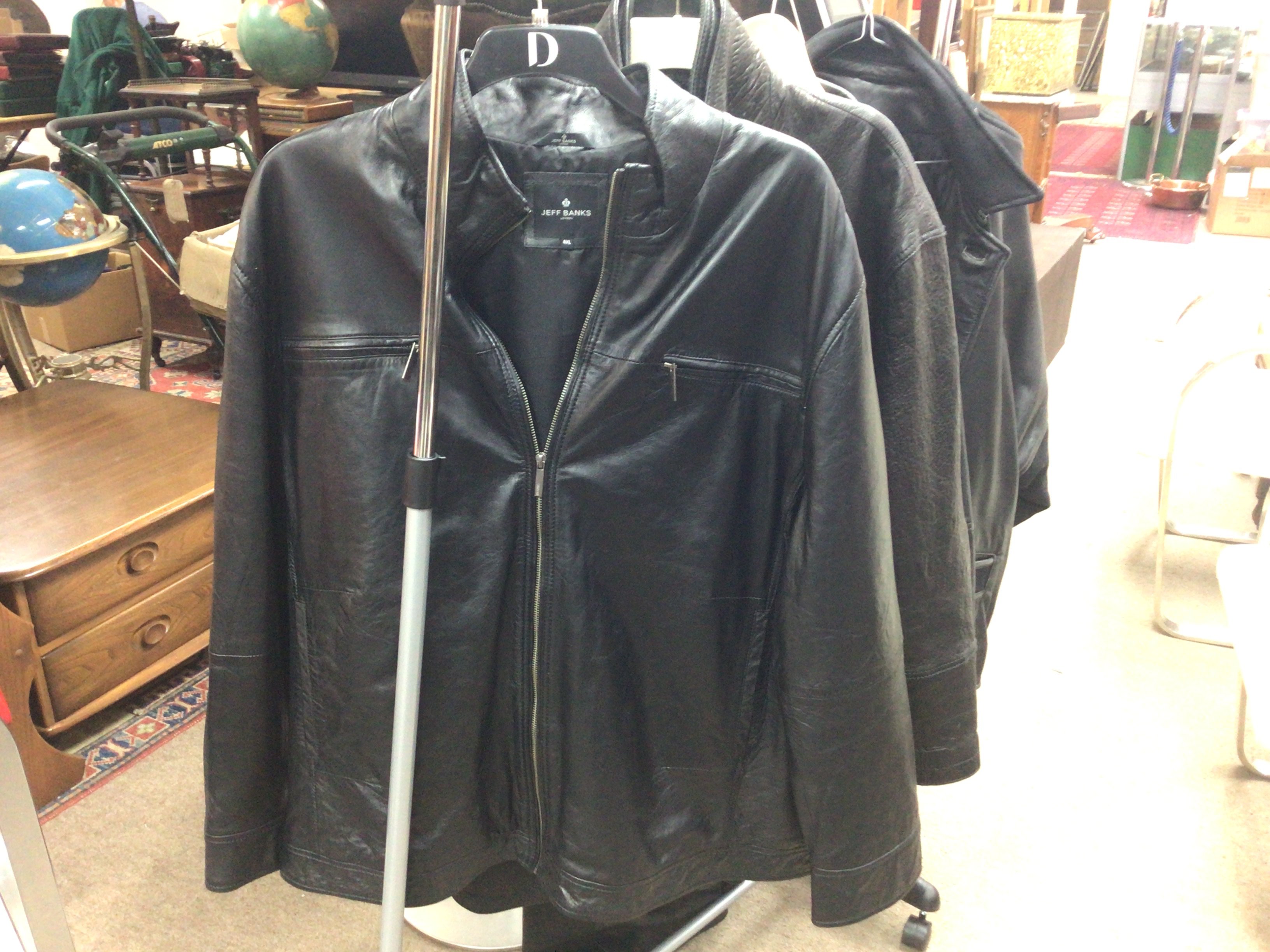 Vintage Leather jackets including Jeff Banks 4xl,