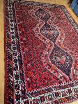A modern Cotton Kork Wool rug made in Shiraz, Iran