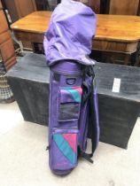 A collection of golf clubs in a Datrex case, posta