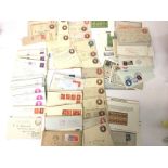 A large collection of various stamps and postmarks