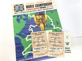 A pair of World Championship 1966 Jules Rimet Cup