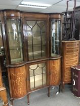 An Edwardian inlaid Mahogany display cabinet with